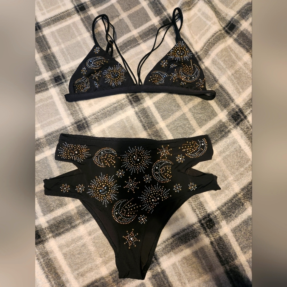 BEACH RIOT cosmic zodiac high waisted bikini